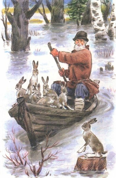 Некрасов дед Мазай и зайцы