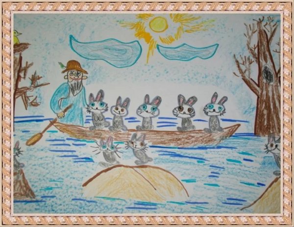 Дед Мазай и зайцы иллюстрации