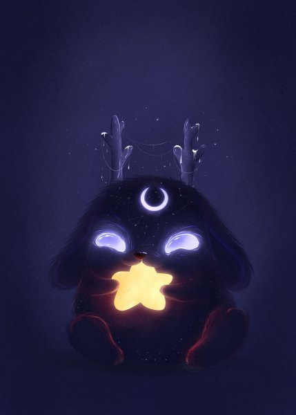 Чудище со светящимися глазами