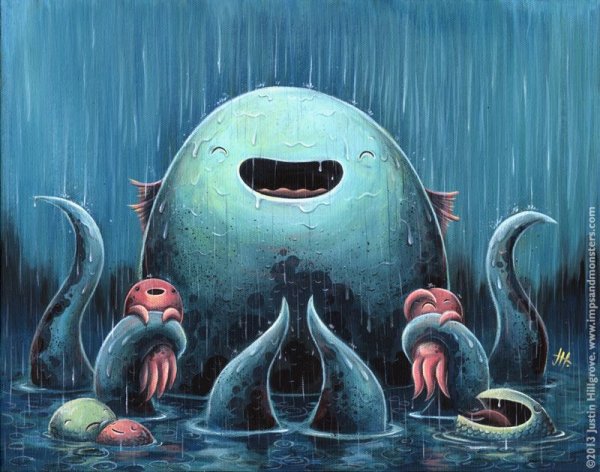 Милый монстрик арт