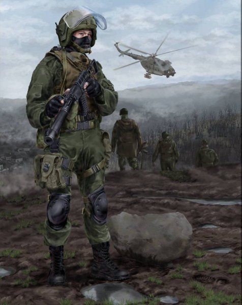 Российский солдат арт