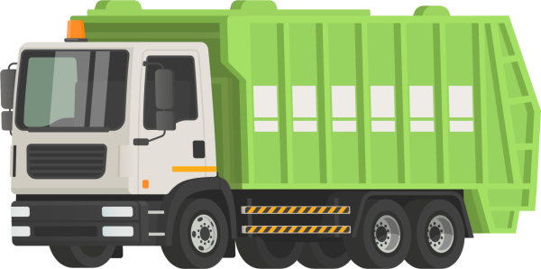 Мусоровоз Garbage Truck зелёный белый