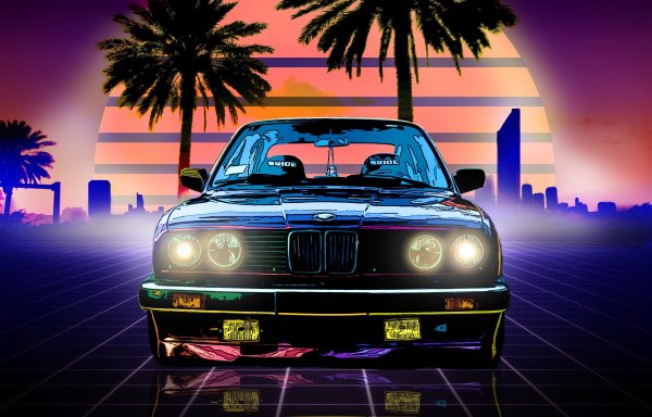 BMW e34 неон