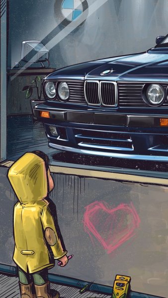 Мальчта смотрит на машину