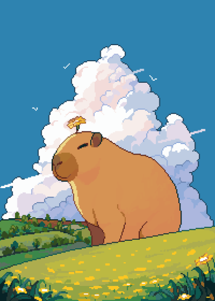 Пиксельный арт капибара