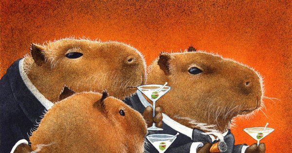 Капибара живопись