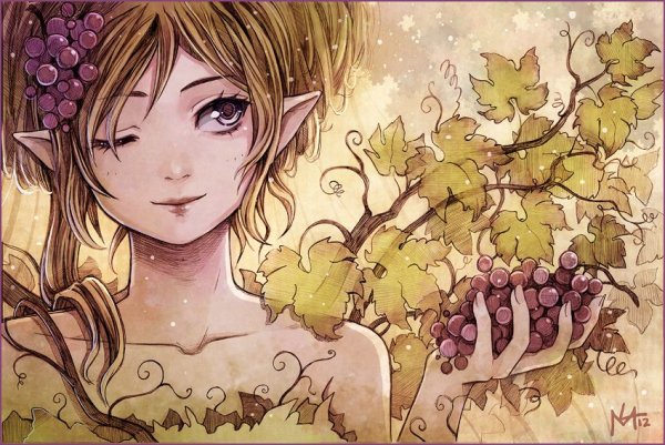 Виноград арт аниме
