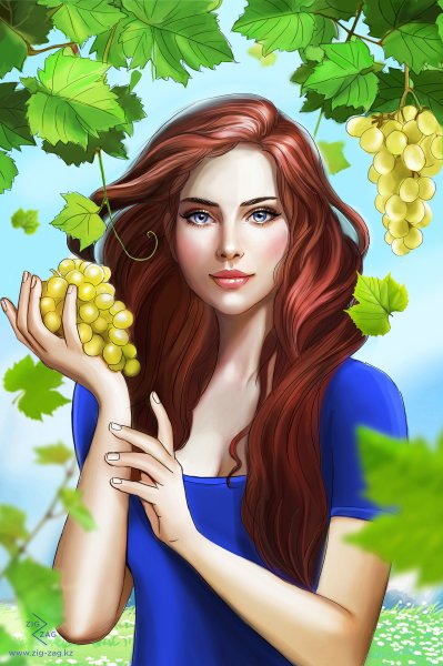 Девушка с вином