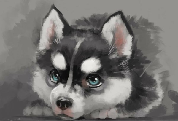 Щенок арт