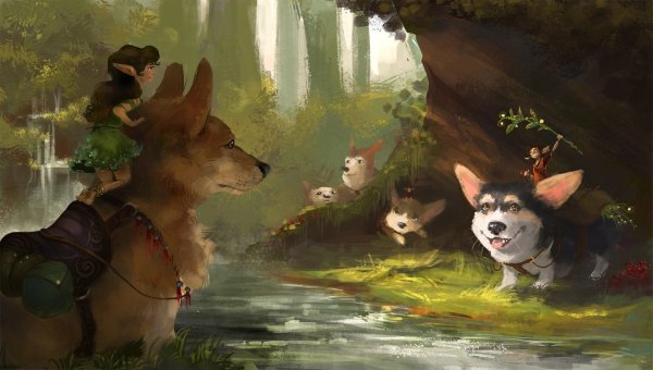 Вельш корги пемброк арт