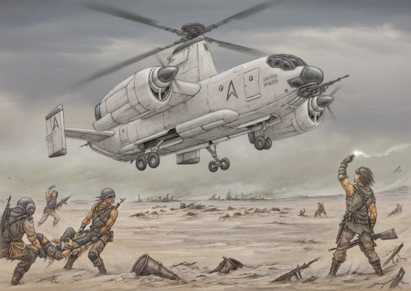 Дизельпанк Авиация концепт арт