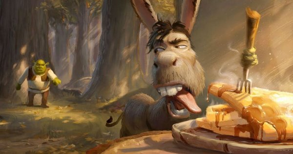 Шрек и осел арт