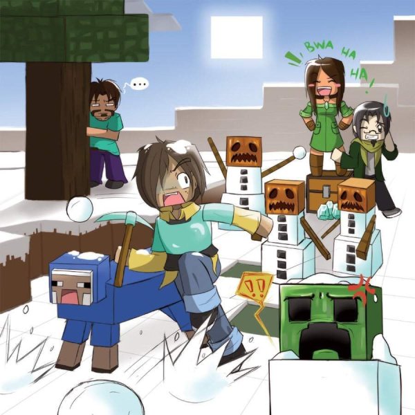 ХЕРОБРИН И Стив в МАЙНКРАФТЕ