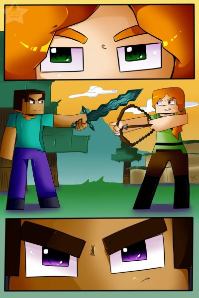 Миникрафт Стив и Алекс