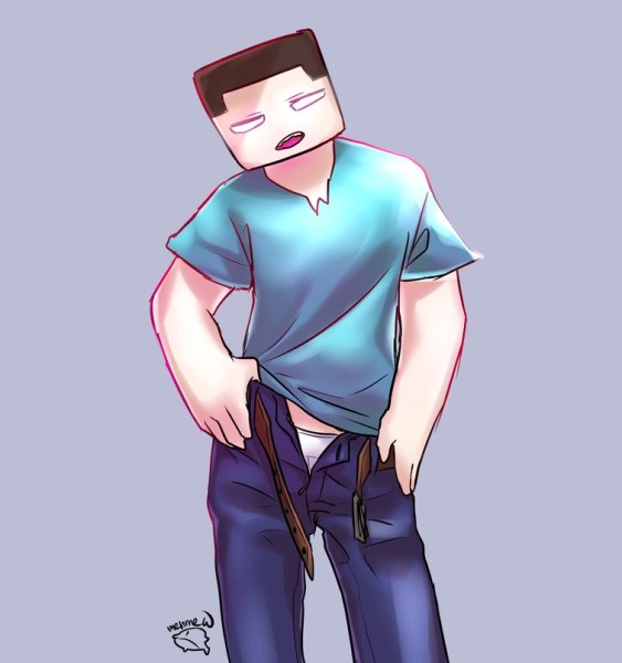 Herobrine x Steve 18