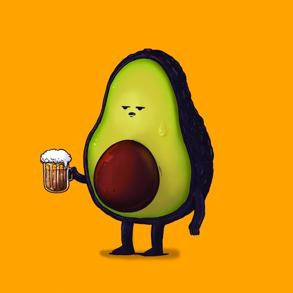 Авокадо мультяшные