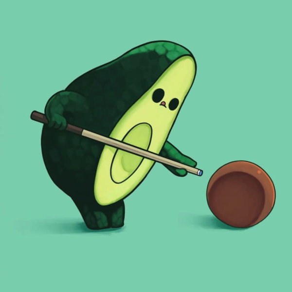Авокадо мультяшный
