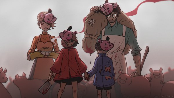 Арт семьи свинки Пеппы