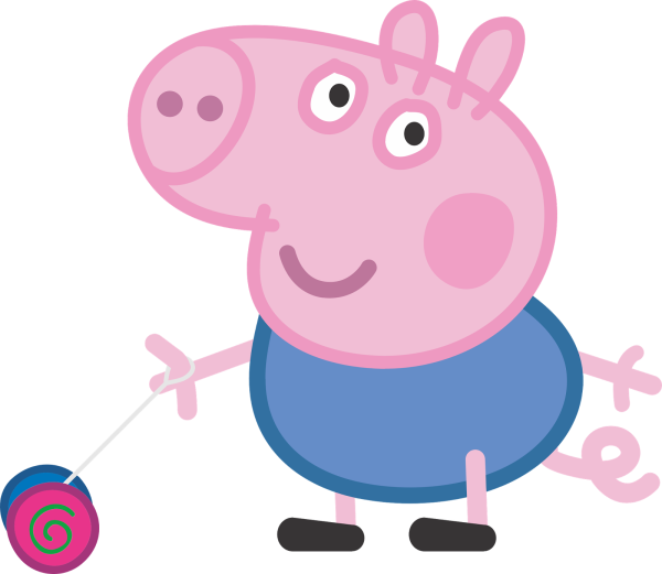 Пеппа и Джордж на белом фоне