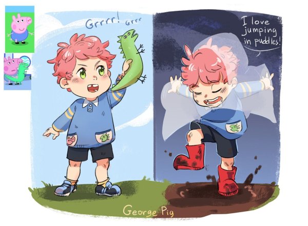 Джордж Свинка Пеппа хуманизация