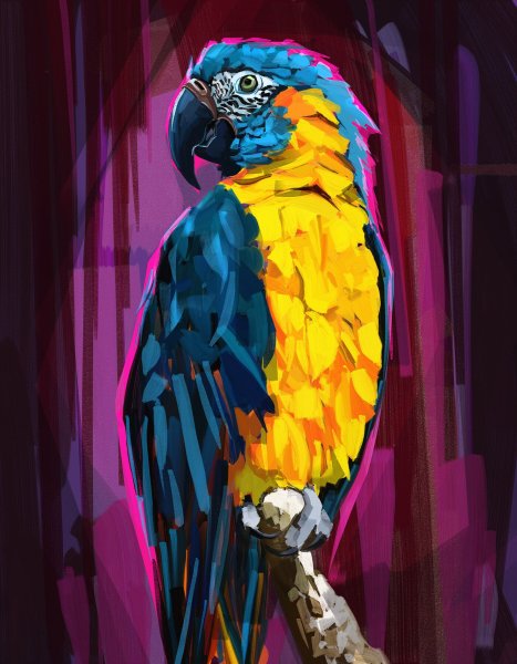 Попугай арт
