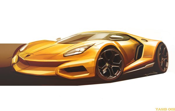 Дорогой автомобиль арт