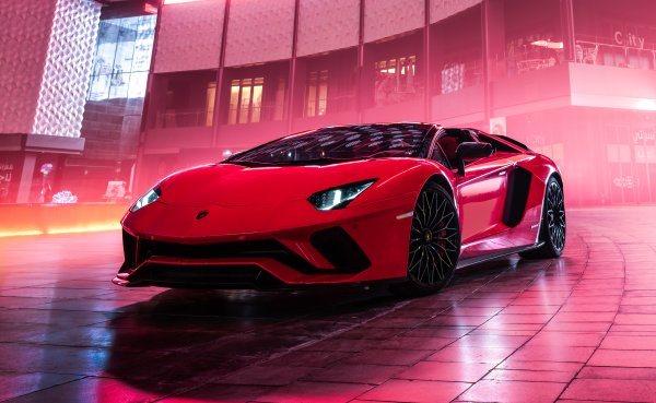 Lamborghini Aventador s Roadster Red