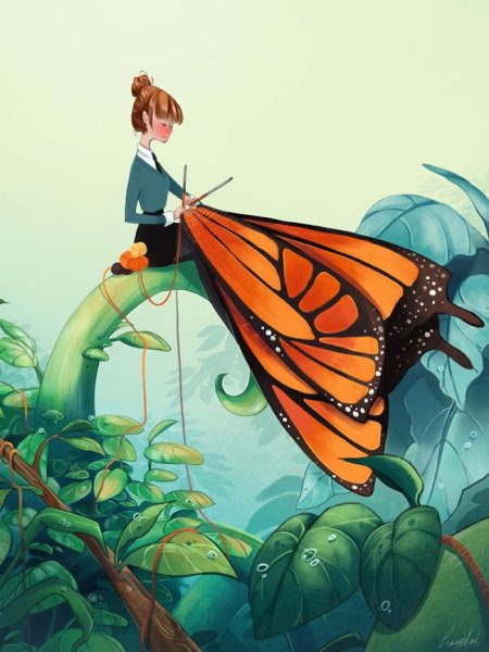 Бабочки арты