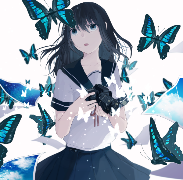 Аниме девочка бабочка