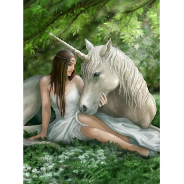 Эльф на единороге