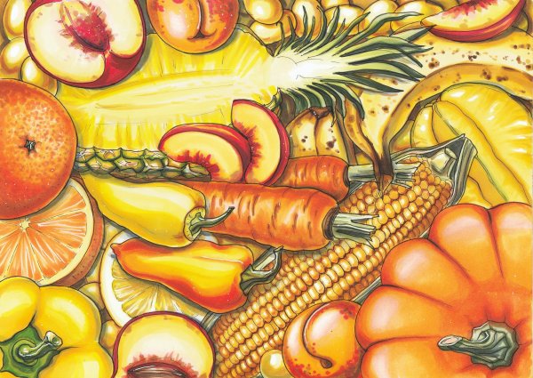 Поп арт фрукты