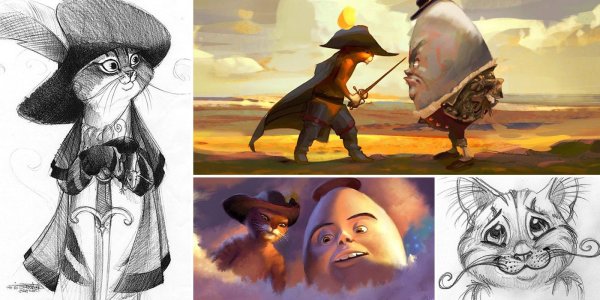 Кот в сапогах и мягколапка арт