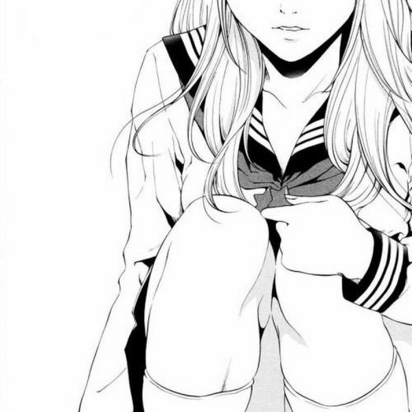 Аниме девочки чб