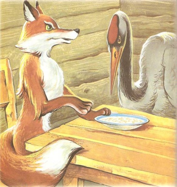 Лиса и журавль мультфильм