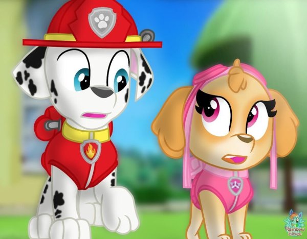 Paw Patrol Маршал и Скай