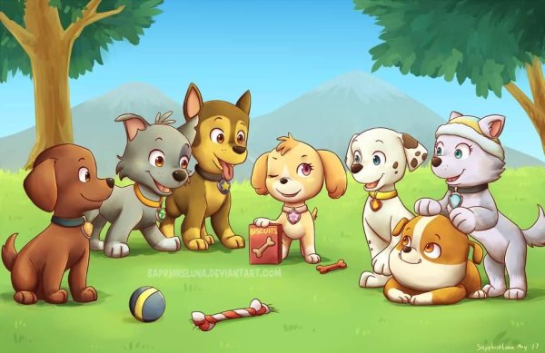 Щенячий патруль арты гонщик и Скай