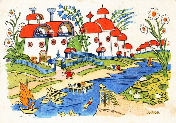 Огурцовая река цветочного города Незнайка