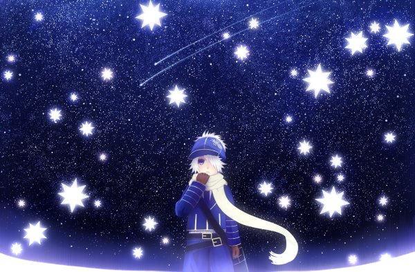 Аниме небо звезды