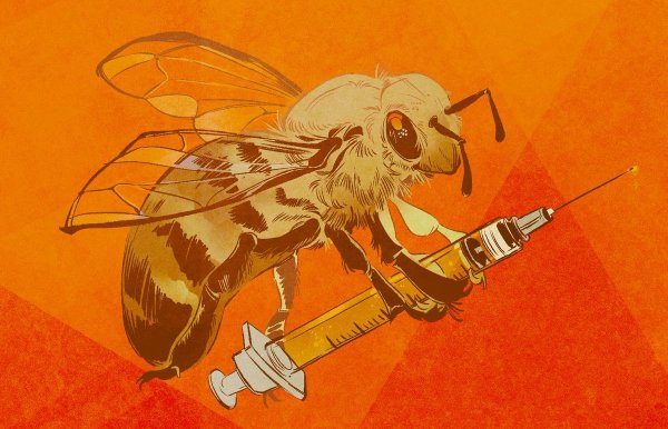 Человек пчела арт