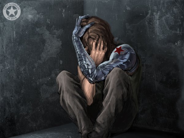 Человек грустит