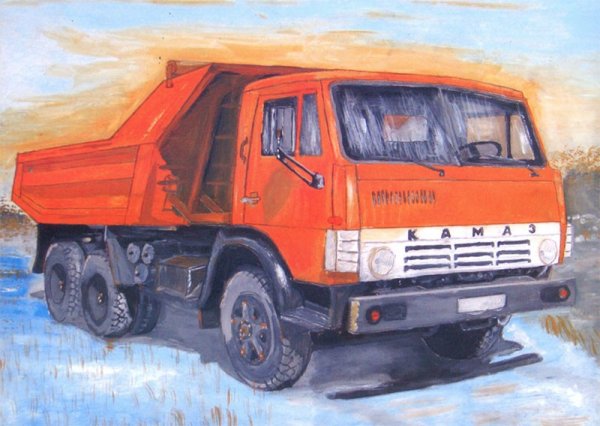 КАМАЗ 5511 модель из бумаги