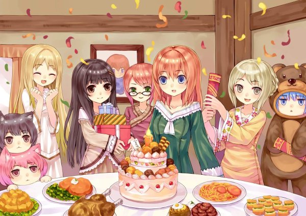 С днем рождения в стиле аниме
