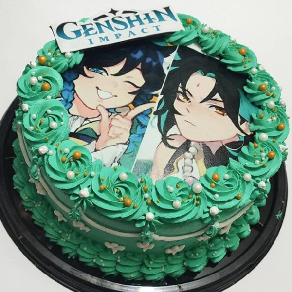 Торт с Венти Геншин Импакт