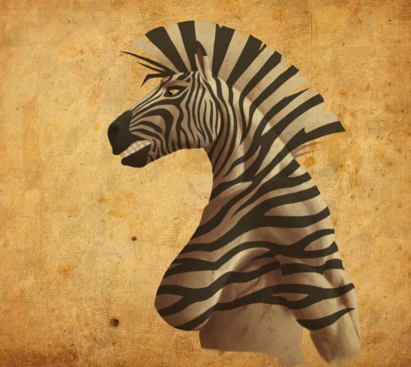 Зебра фурри арт