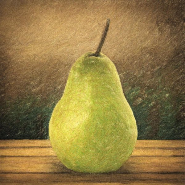 Натюрморт груша гранат и лимон