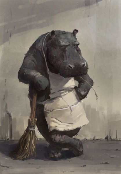 Бегемот дворник