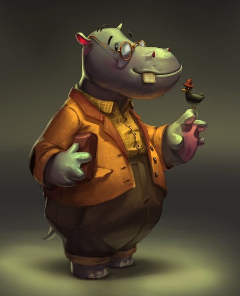 Арты бегемотиков