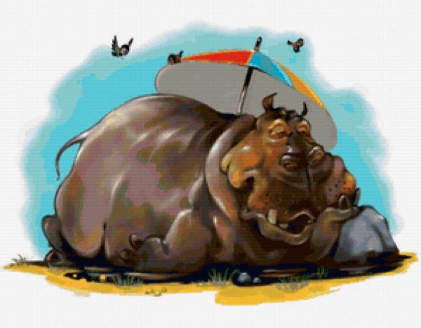 Бегемот карикатура
