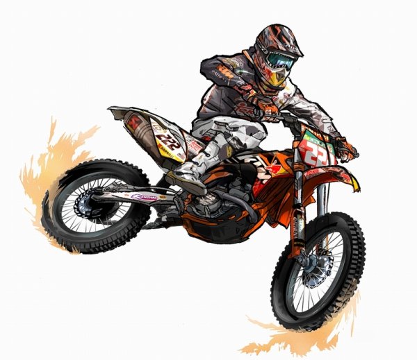Мотоциклист Графика