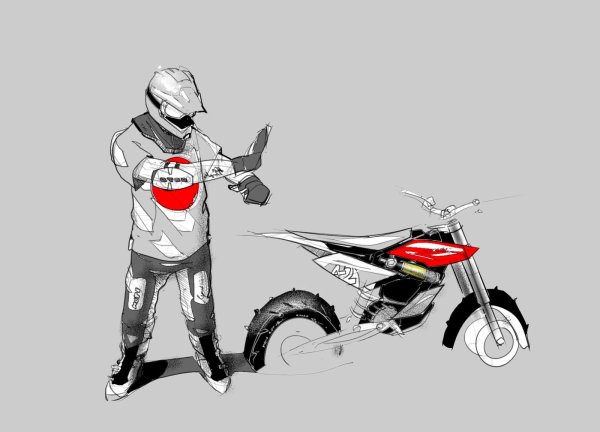 Арт мотоцикл эндуро